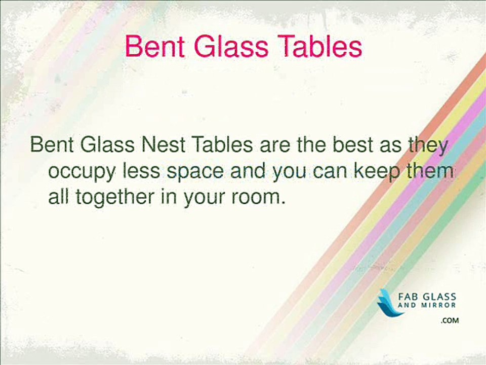 Bent Glass Tables
