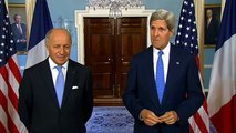 Secretary Kerry Delivers Remarks With French Foreign Minister Fabius