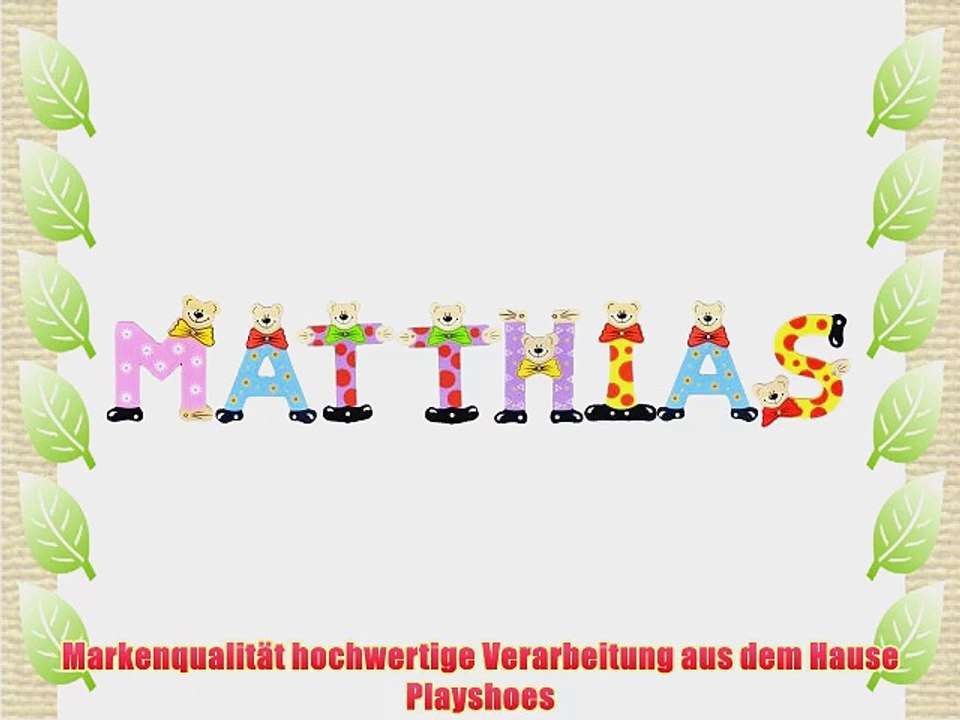 Playshoes Kinder Holz-Buchstaben Namen-Set MATTHIAS - sortiert