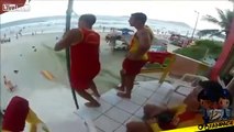 Child drowning is saved by lifeguards