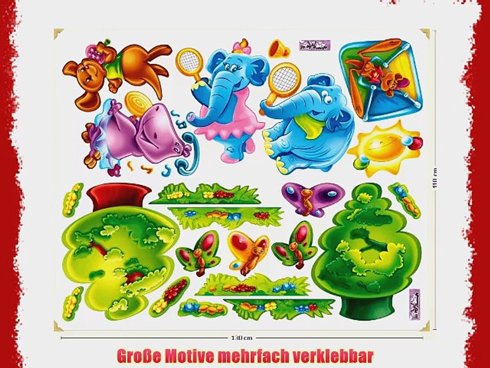 PICKNICK XL SET (130 cm x 110 cm) Wandsticker Wandaufkleber f?r Baby- und Kinderzimmer