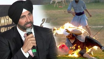 Akshay Kumar Talks On STUNT FAIL During Singh Is Bliing Shoot