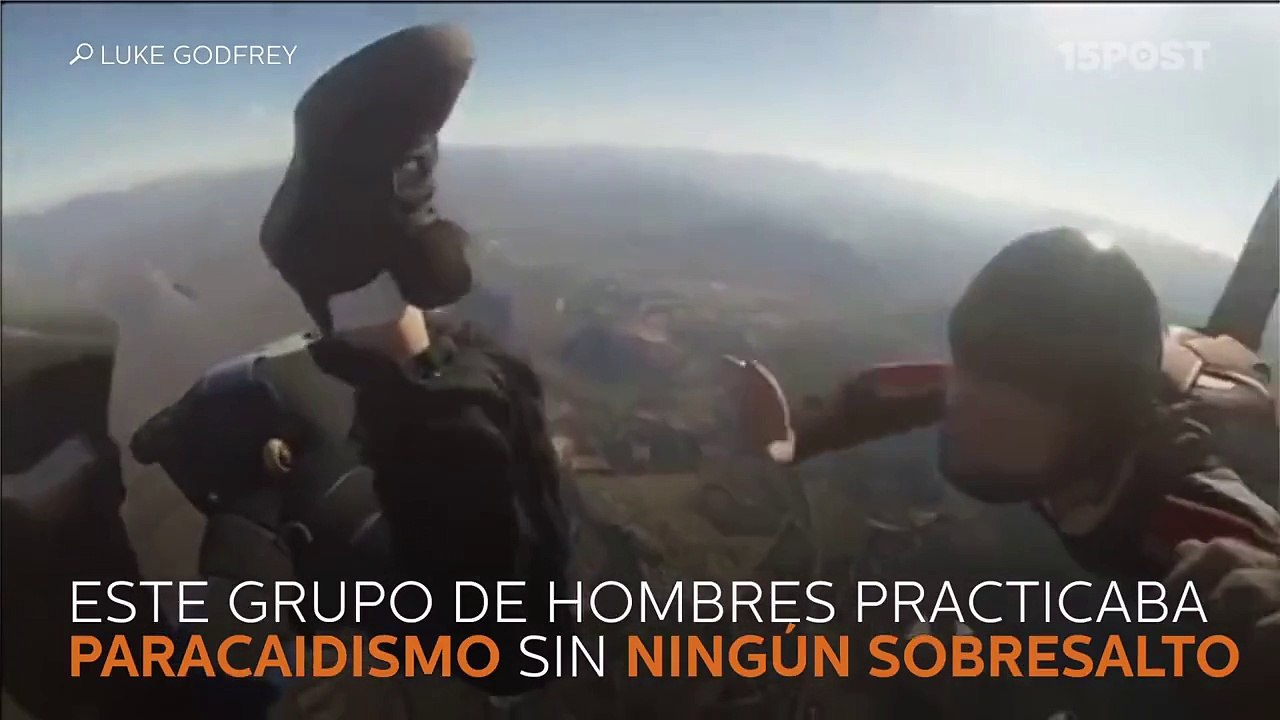 Cámara graba su caída de 1.000 metros de altura