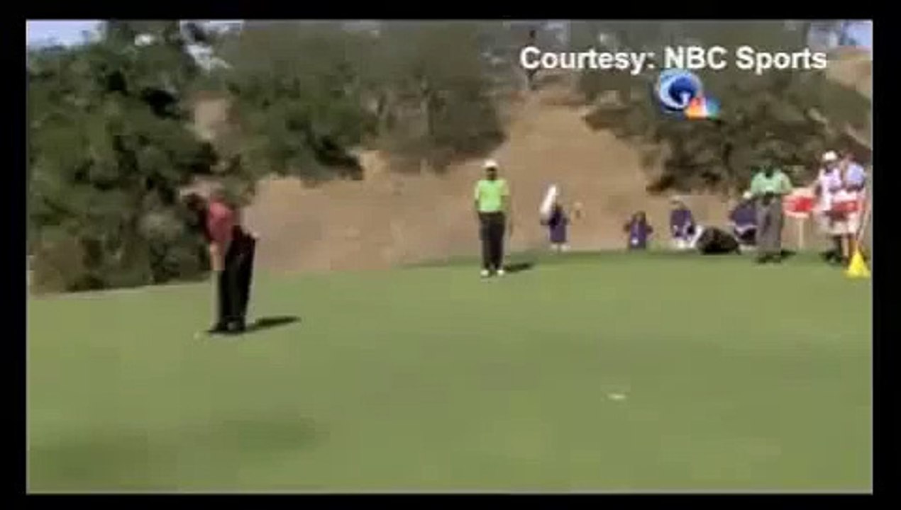 Spectator Throws Hot Dog at Tiger Woods (Actual Video)