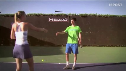 Djokovic y Sharapova asombrados con los trucos de habilidoso joven