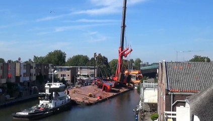 Chute de deux grues aux Pays-Bas
