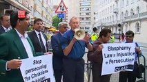 Pakistani christians protest against the misuse of blasphemy law in UK