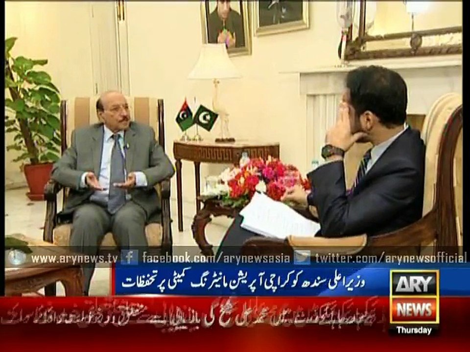 CM Sindh expresses reservation on Karachi Operation Monitoring Committee
