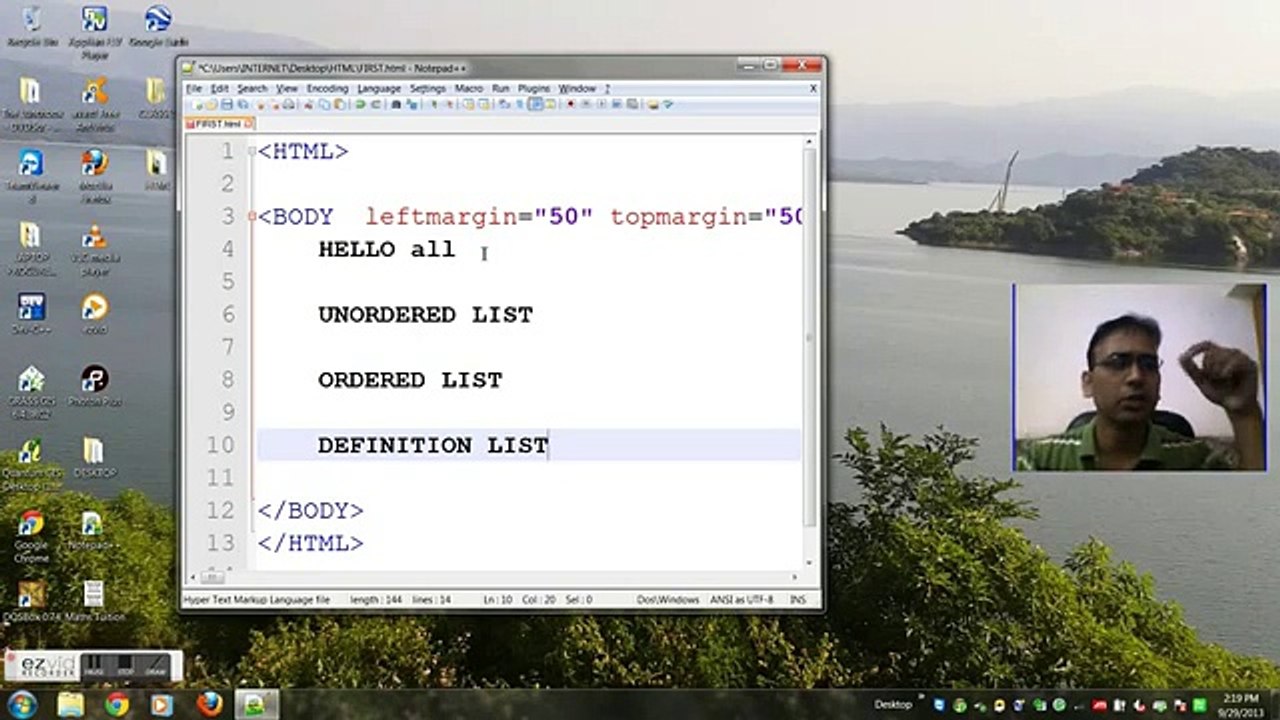 HTML-5 LISTS IN HINDI