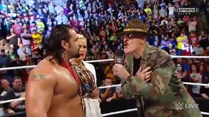 Sgt.Slaughter confronts Rusev & Lana