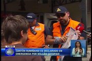 Autoridades declaran la emergencia en el cantón Rumiñahui, como medida preventiva