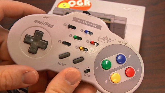 Classic Game Room - SUPER NINTENDO ASCIIWARE ASCIIPAD controller review