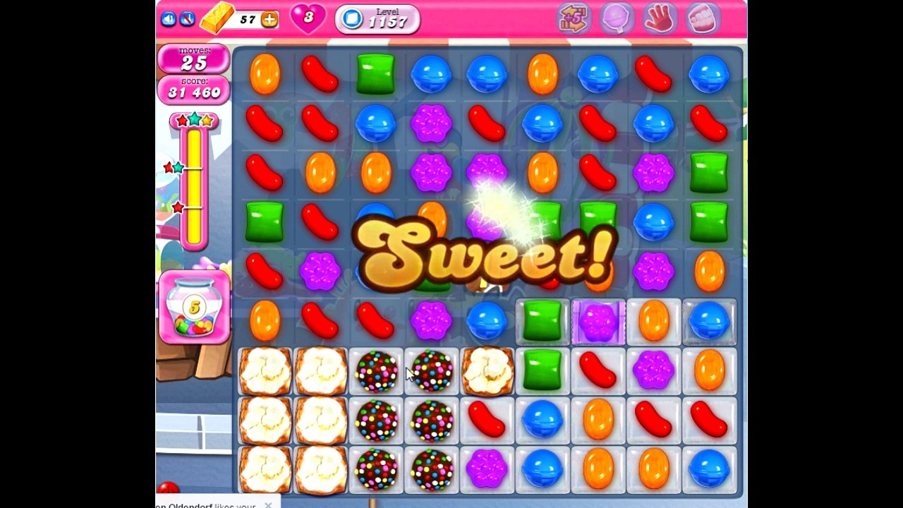 Candy Crush Saga level 1157