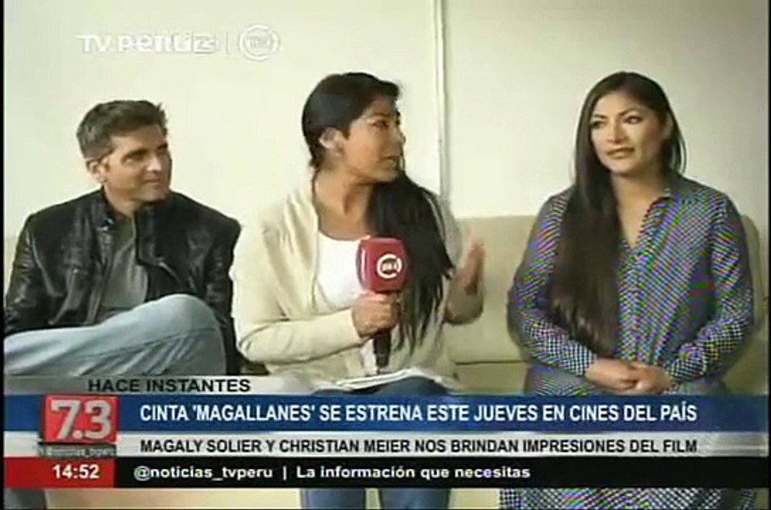 Christian Meier y Magaly Solier dan detalles de 'Magallanes'