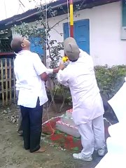 Flag Hoisting at Tangla Brahma Kumaris Centre (Shiv Ratri)
