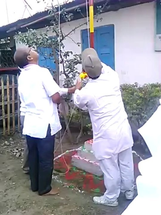 Flag Hoisting at Tangla Brahma Kumaris Centre (Shiv Ratri)