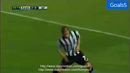 Dimitrios Pelkas Goal PAOK 2 - 0 Brondby Europa League 20-8-2015