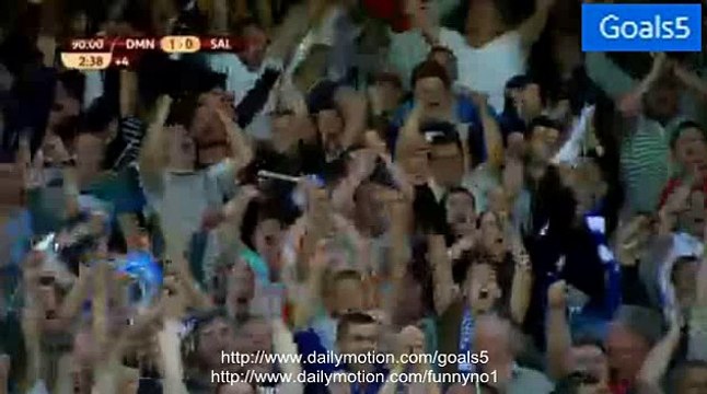 Nenad Adamovic Goal Dinamo Minsk 2 - 0 Red Bull Salzburg Europa League 20-8-2015
