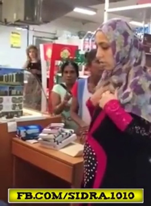 A Women stole thing and hide them in her BRA but caught