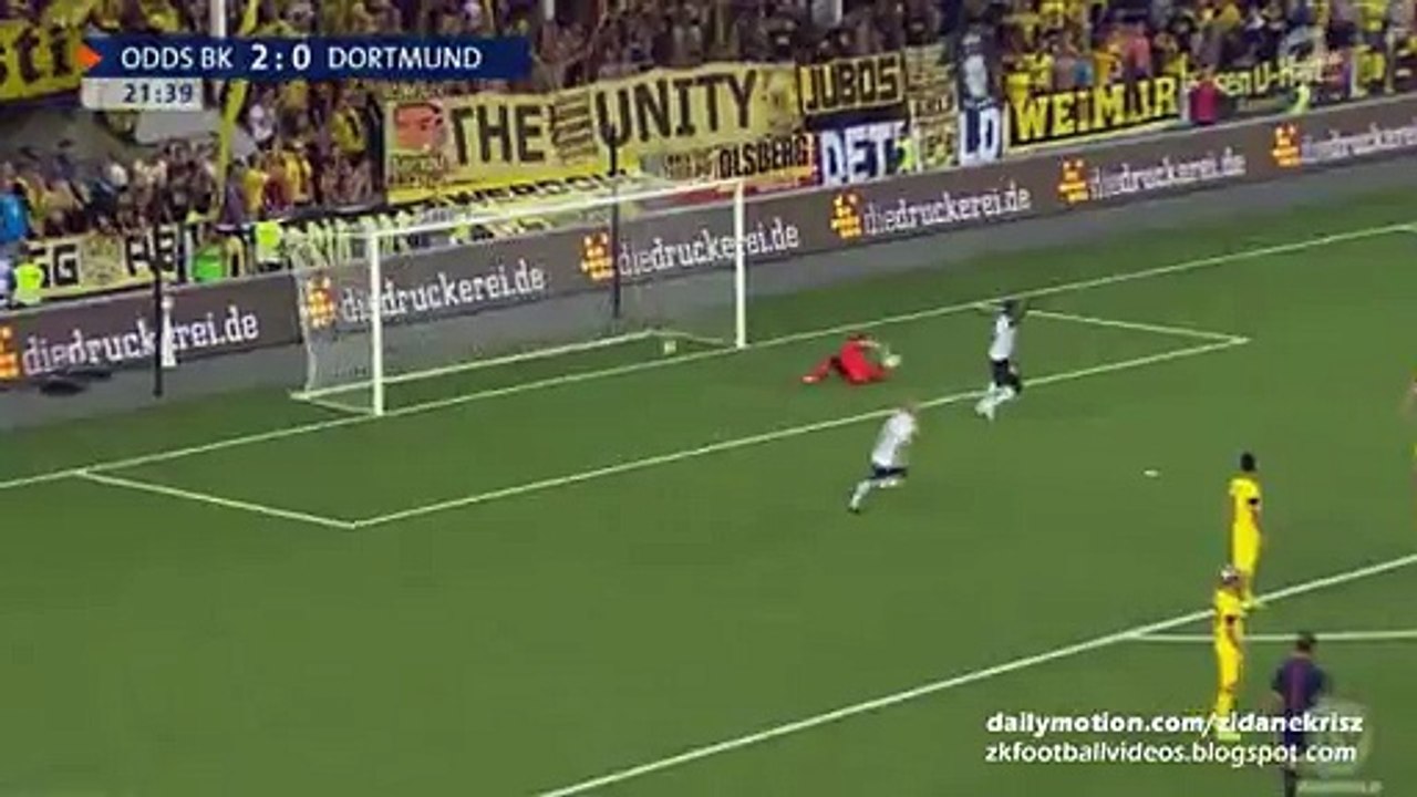 Espen Ruud 3:0 Amazing Free-Kick from 40 meter | Odds BK v. Borussia Dortmund - Europa League 20.08.2015 HD