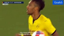 Pierre-Emerick Aubameyang Goal Odd Grenland 3 - 1 Borussia Dortmund Europa League 20-8-2015