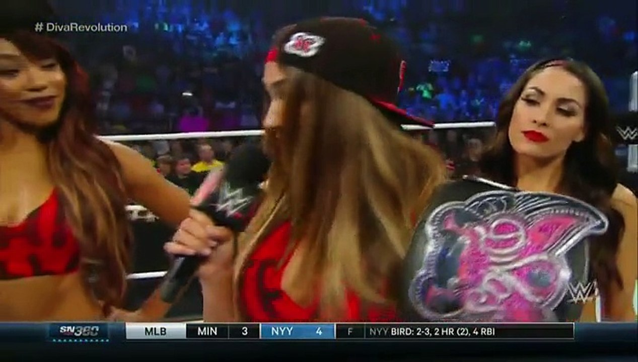 The Bella Twins, Alicia Fox, Sasha Banks, Naomi, Tamina, Charlotte, Becky Lynch Segment