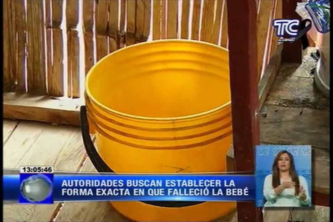 Fiscalía investigará muerte de bebé en balde con agua