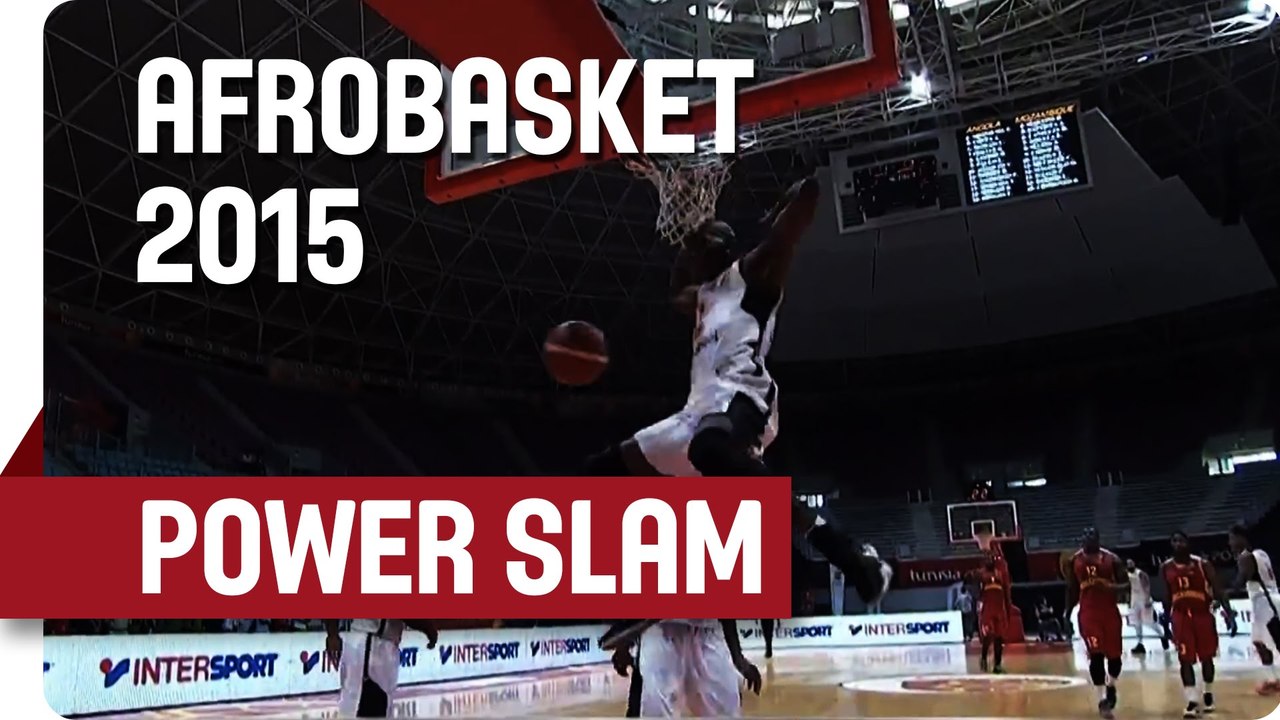 Leonel Paulo with a Big Two-Handed Dunk v Mozambique - AfroBasket 2015