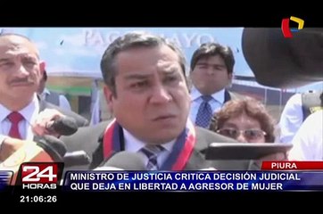 Adrianzén critica decisión judicial que deja en libertad a agresor de mujer en Piura