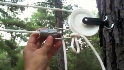 Setting Up a Pulley Clothesline