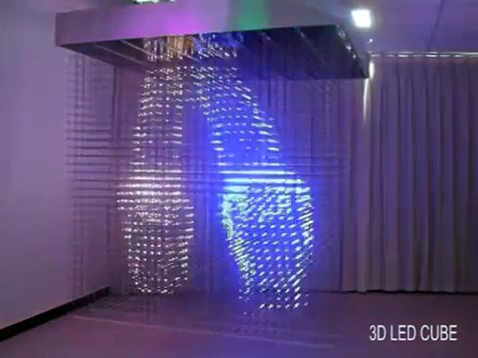 3D LED cube running by 32x32x32pixel full color LED light