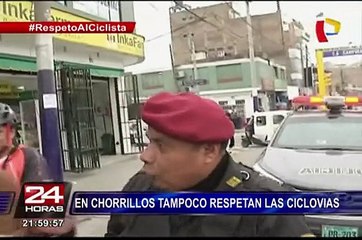 En Chorrillos tampoco respetan las ciclovías