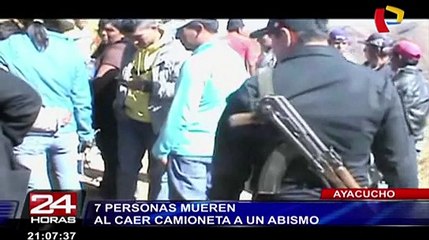Caída de camioneta a abismo deja siete muertos en Ayacucho