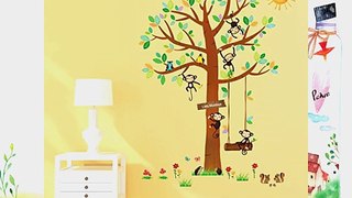 Decowall DM-1401 5 Little Monkeys Baum-Wand-Aufkleber