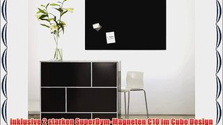 Sigel GL130 Glas-Magnetboard / Magnettafel artverum schwarz 78 x 48 cm - auch in wei? ausw?hlbar