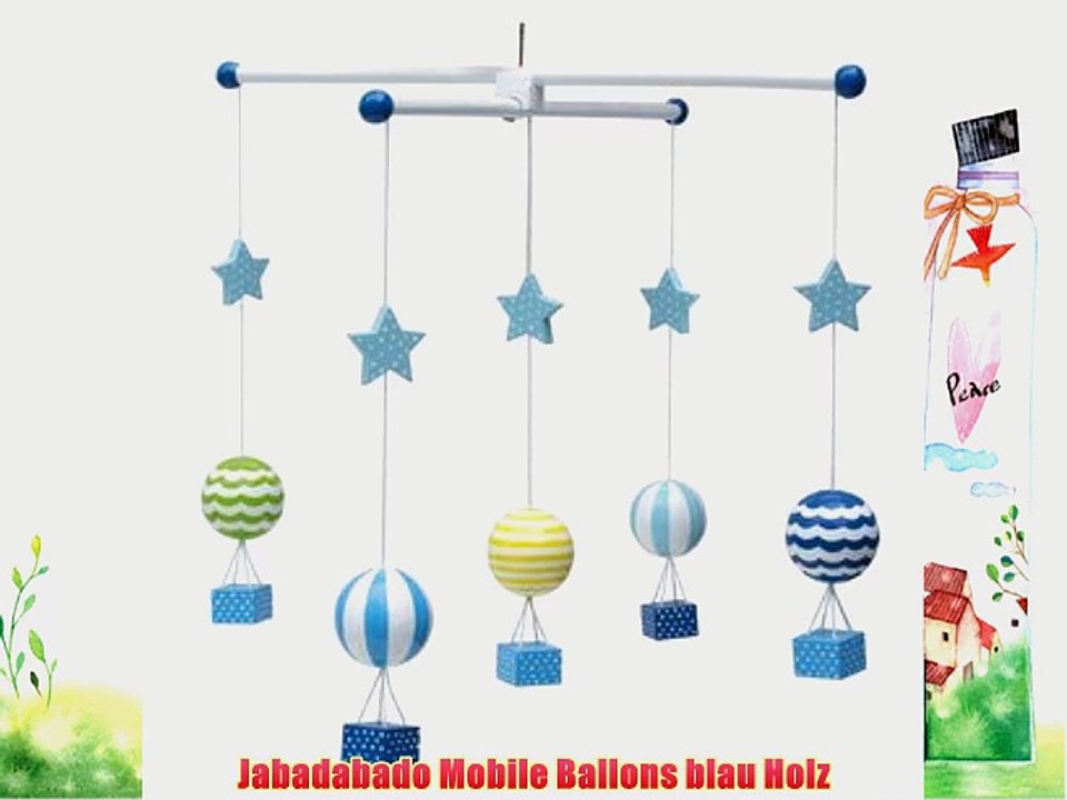 Jabadabado Mobile Ballons blau Holz