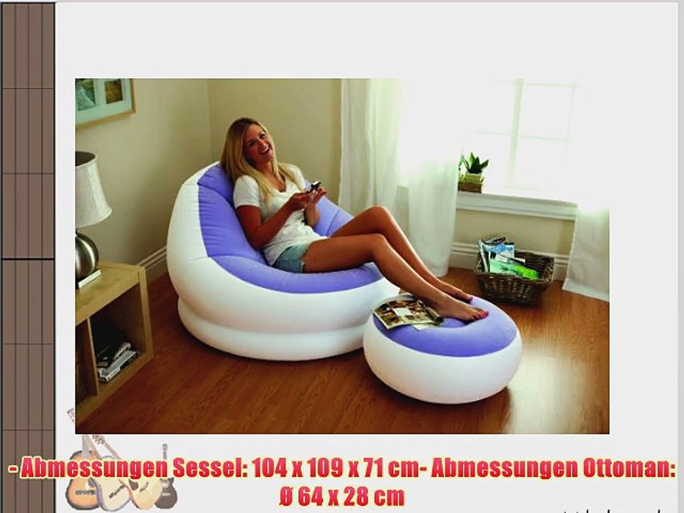Intex Aufblasm?bel Loungen Sessel Cafe Chaise Chair Mehrfarbig 104 x 109 x 71 cm / ? 64 x 28