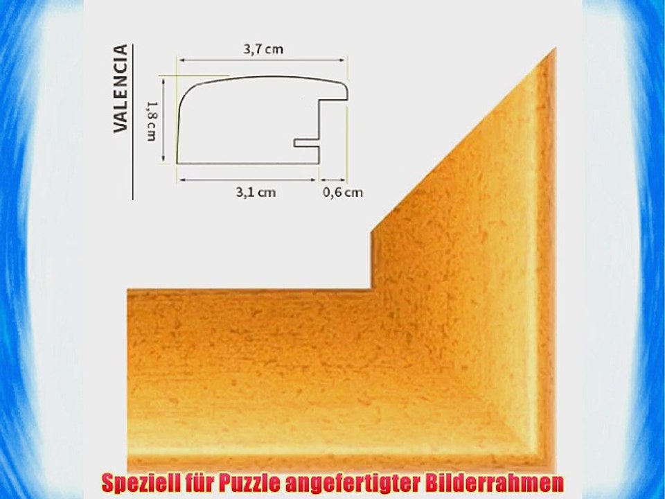 Bilderrahmen f?r Puzzle ca. 500-1000 Teile 375X98cm Mattgold