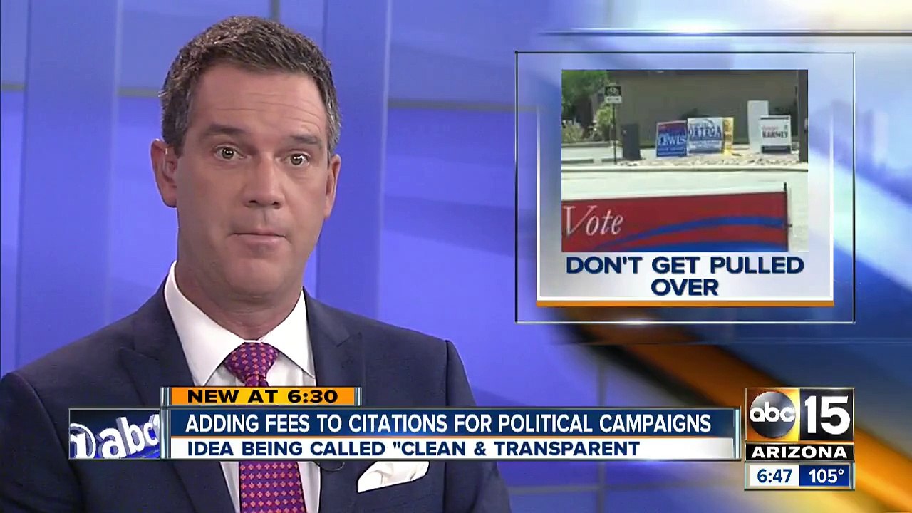 Adding fees to citations for political campaigns
