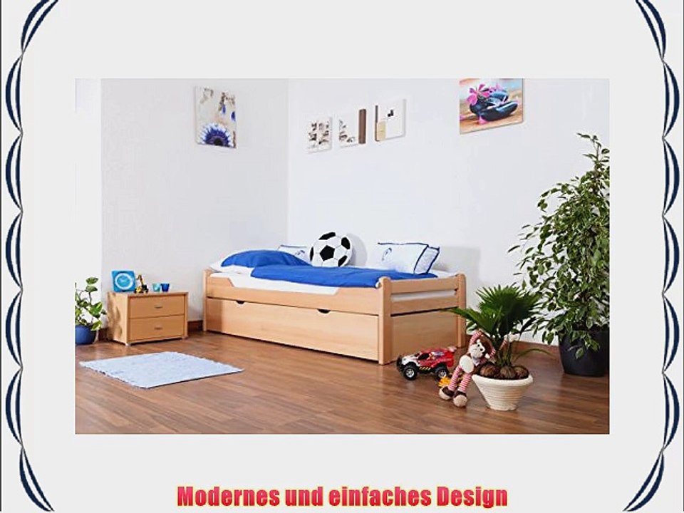 Kinderbett / Jugendbett Easy Sleep K1/1h inkl. 2. Liegeplatz und 2 Abdeckblenden 90 x 200 cm