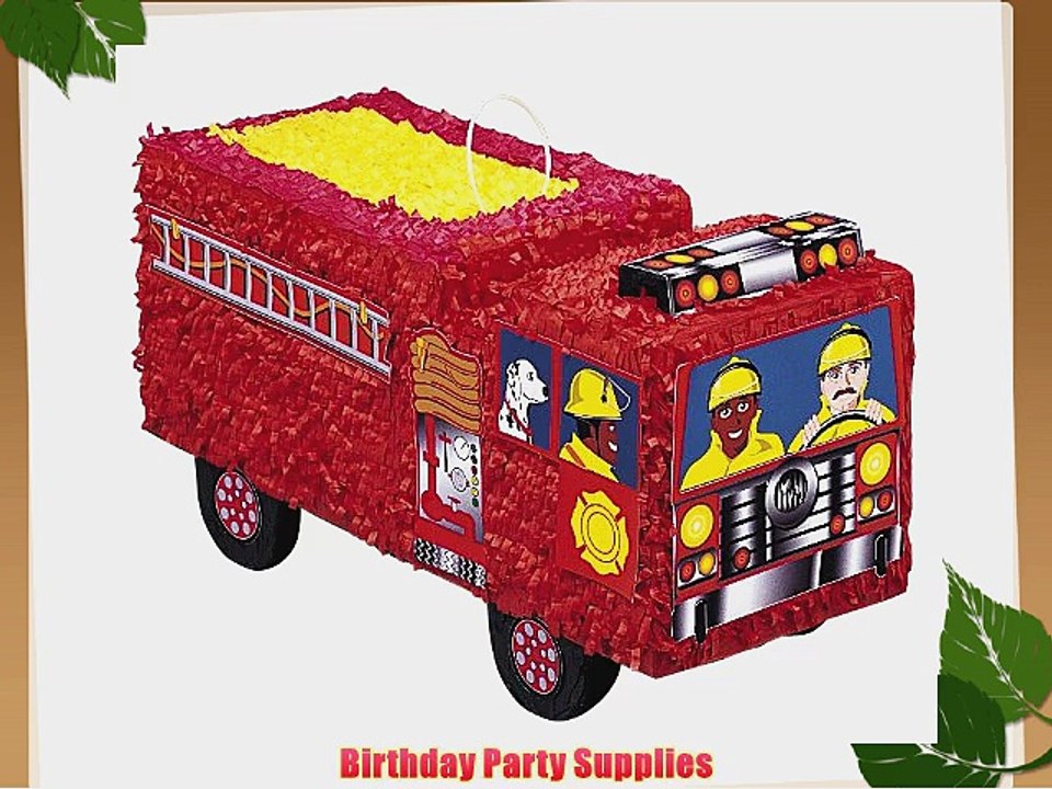Pinata Feuerwehrauto Einsatzwagen LKW rot f?r Geburtstagsparty