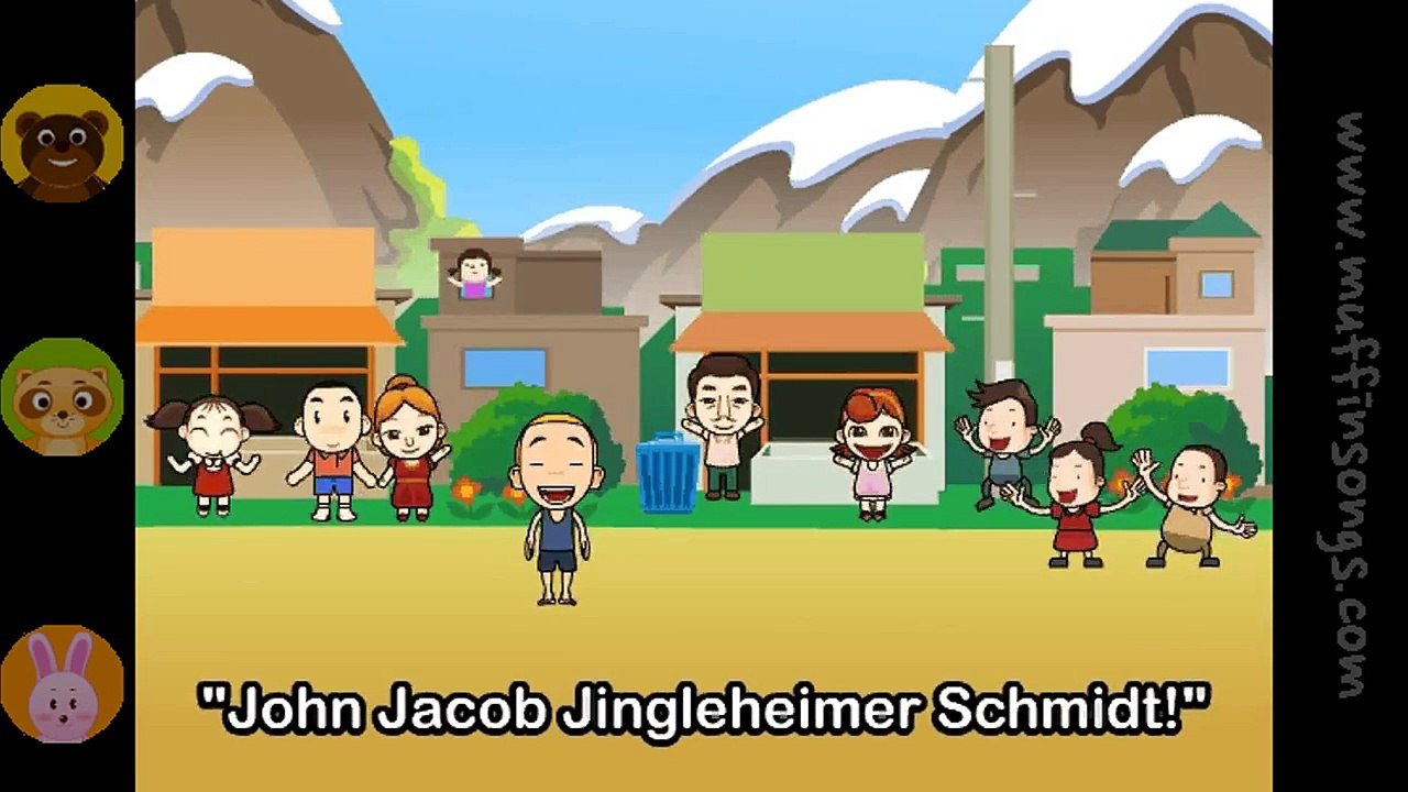 Muffin Songs - John Jacob Jingleheimer Schmidt  nursery rhymes & children songs with lyrics  muffin songs
