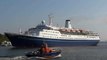 Marco Polo  cruise ship sails from the River Tyne 23 May 2012