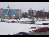 Salaspils slidenais ceļš. Melnais ledus. 07.02.2012 7:30 AM. Salaspils Ice road .