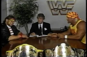 hogan/warrior wrestlemania 6 contract signing