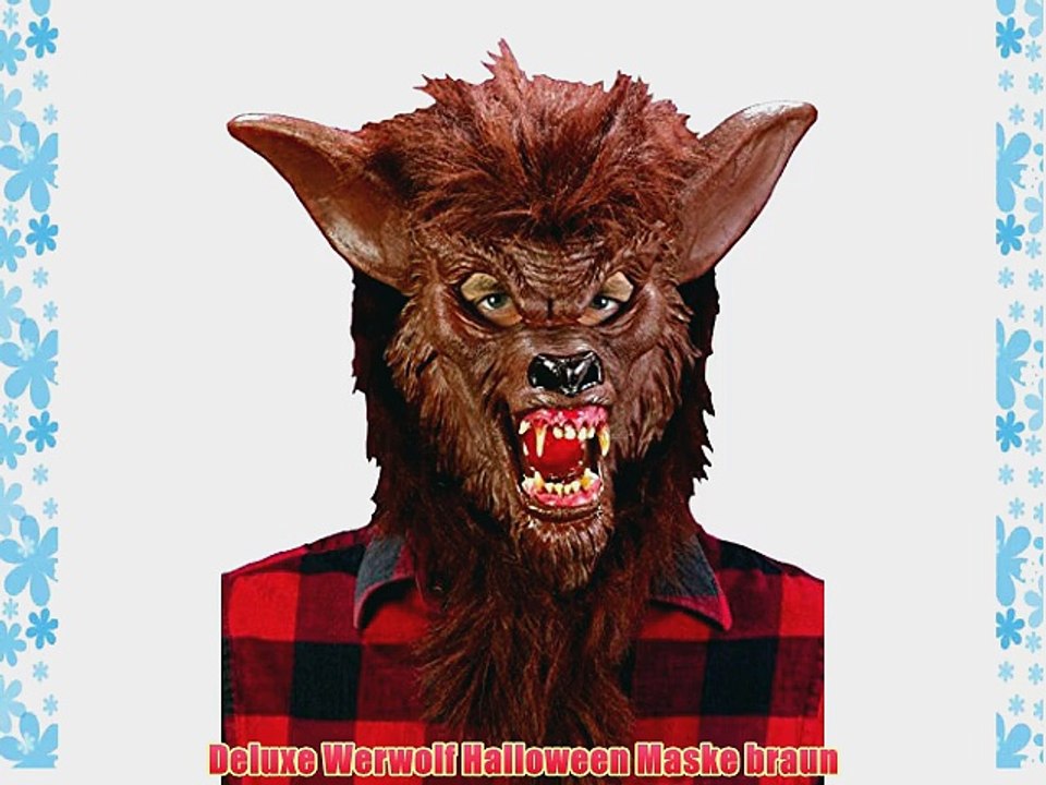 Deluxe Werwolf Halloween Maske braun
