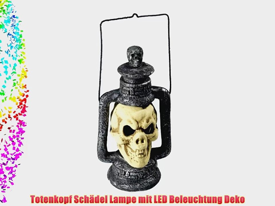 Totenkopf Sch?del Lampe mit LED Beleuchtung Deko
