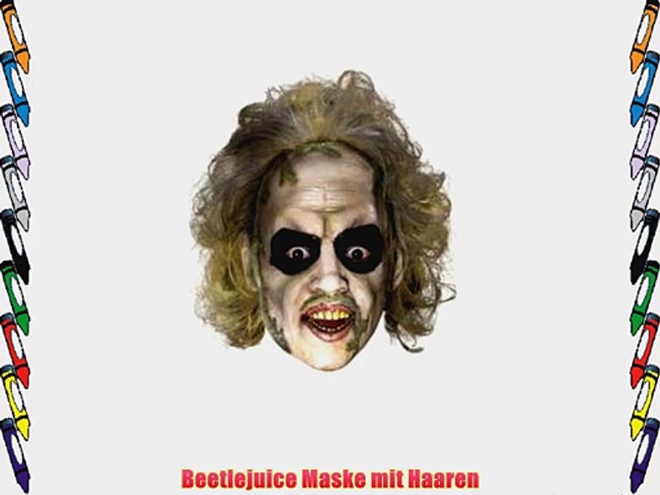 Beetlejuice Maske mit Haaren