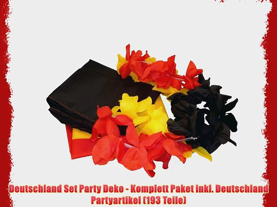 Deutschland Set Party Deko - Komplett Paket inkl. Deutschland Partyartikel (193 Teile)
