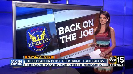 Officer back on patrol after brutality accusations
